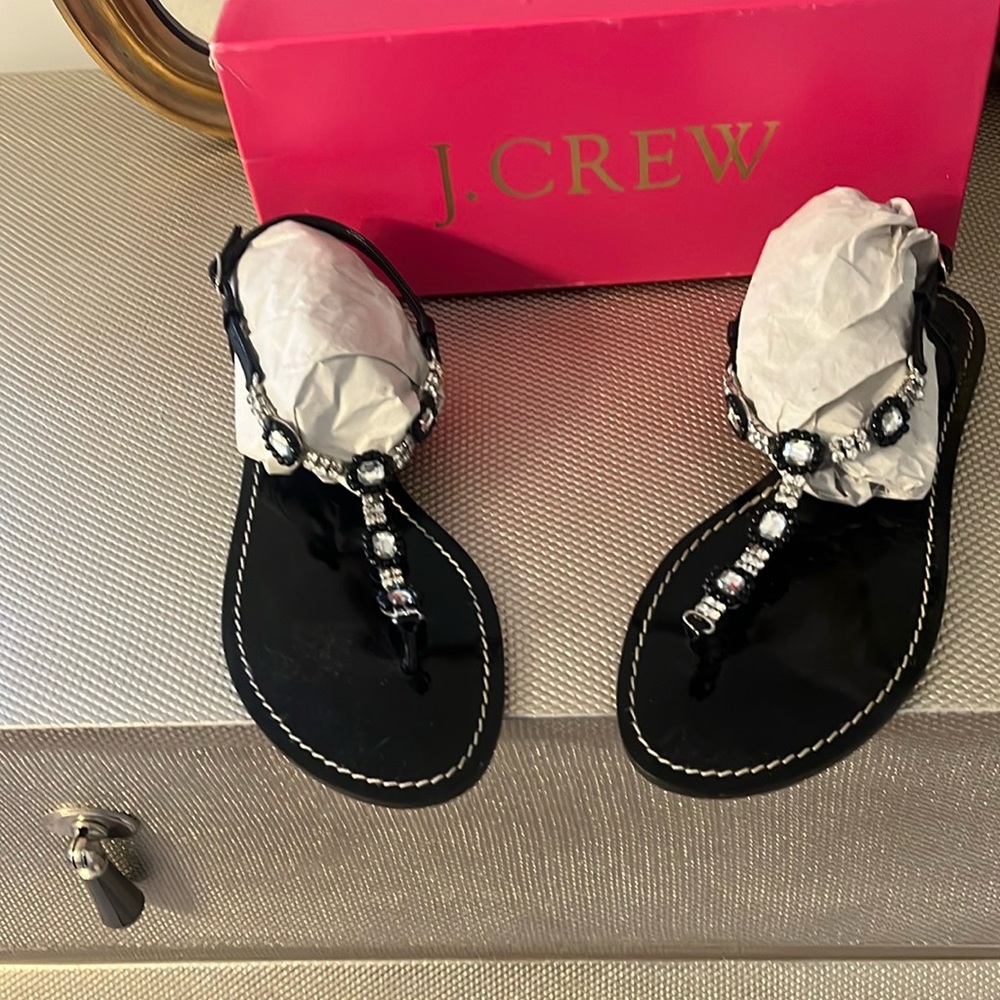 J.CREW Pierre Jeweled Capri Sandals